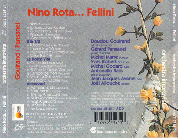 Orchestra Improvista, Doudou Gouirand / Gérard Pansanel : Nino Rota... Fellini (CD, Album)