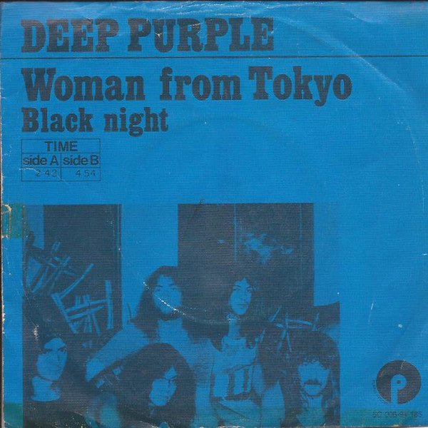 Deep Purple : Woman From Tokyo (7", Single, Blu)