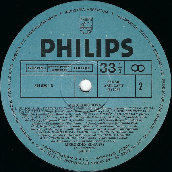 Mercedes Sosa : Mercedes Sosa (LP, Album)