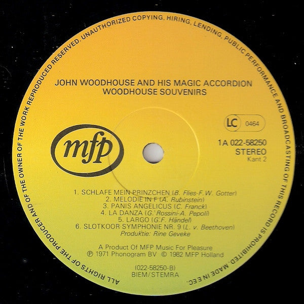John Woodhouse : Woodhouse Souvenirs  (LP, RE)