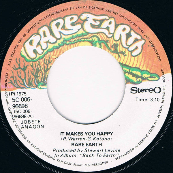Rare Earth : It Makes You Happy (7", Single)