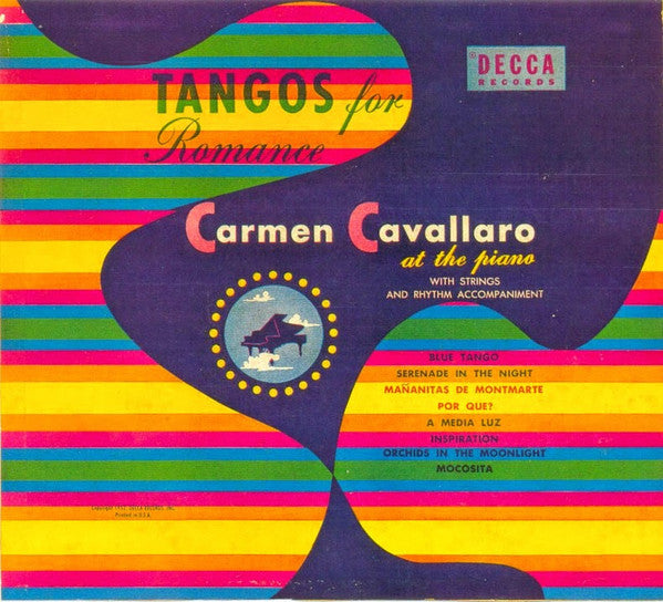 Carmen Cavallaro : Tangos For Romance (10", Album, Mono)