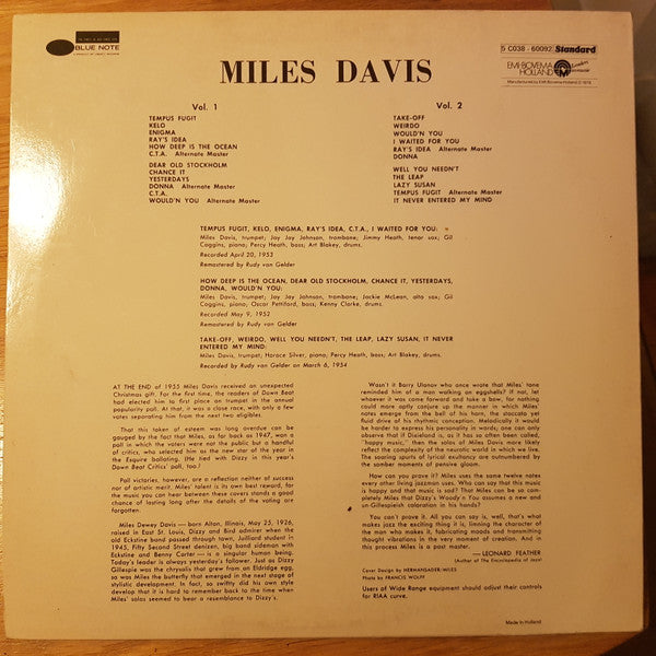 Miles Davis : Volume 2 (LP, Comp, RE, RM)