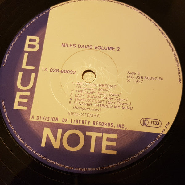 Miles Davis : Volume 2 (LP, Comp, RE, RM)