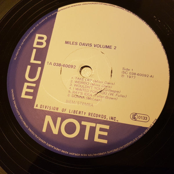 Miles Davis : Volume 2 (LP, Comp, RE, RM)