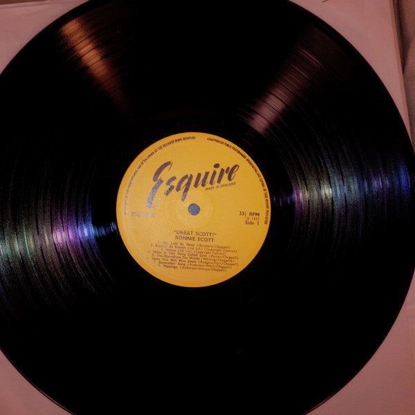 Ronnie Scott : Great Scott!  Ronnie Scott Studio Recordings Volume 1 (LP)