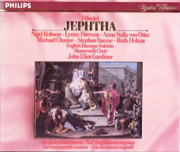 Georg Friedrich Händel – Nigel Robson, Lynne Dawson, Anne Sofie von Otter, Michael Chance, Stephen Varcoe, Ruth Holton (2) / The English Baroque Soloists, The Monteverdi Choir, John Eliot Gardiner : Jephtha (3xCD, Album + Box, Sli)