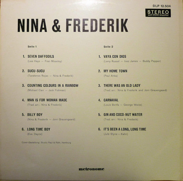 Nina & Frederik : Nina & Frederik (LP, Comp)