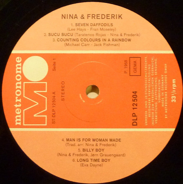 Nina & Frederik : Nina & Frederik (LP, Comp)