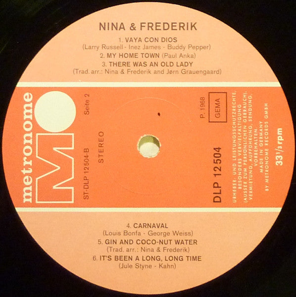 Nina & Frederik : Nina & Frederik (LP, Comp)