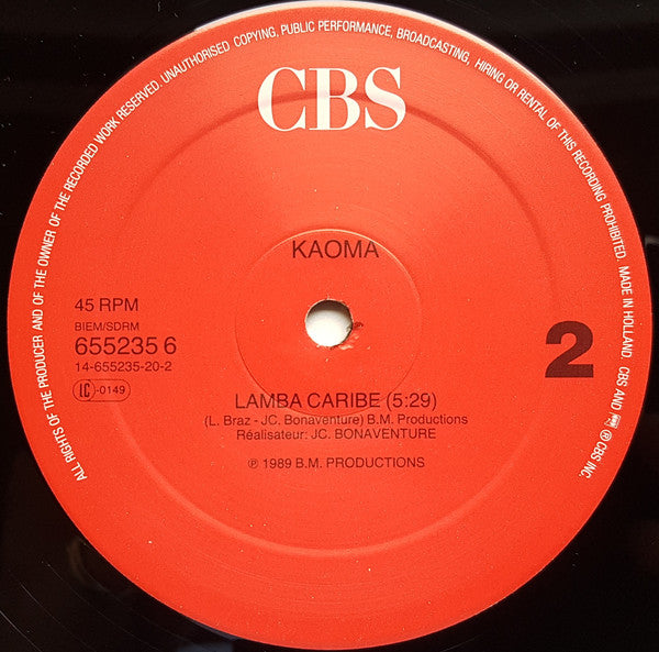 Kaoma : Dançando Lambada (12", Maxi)