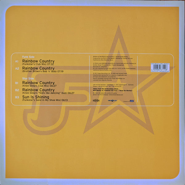 Bob Marley Vs. Funkstar De Luxe : Rainbow Country (Remix) (12")