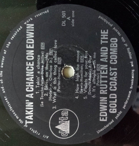 Edwin Rutten, The Gold Coast Combo & Various : Takin' A Chance On Edwin (LP, Album)