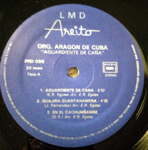 Orquesta Aragon : Aguardiente De Caña Volume 2 (En Vivo Live 1984) (LP, Album, Gat)