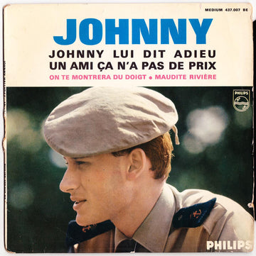 Johnny Hallyday : Johnny Lui Dit Adieu (7", EP, Mono, RP, Whi)