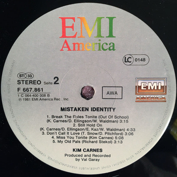 Kim Carnes : Mistaken Identity (LP, Album)