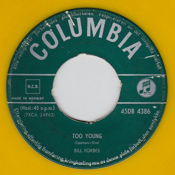 Bill Forbes : It's Not The End Of The World (7", Single, Yel)