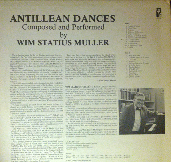 Wim Statius Muller : Antillean Dances (LP)