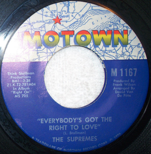 The Supremes : Everybody's Got The Right To Love (7")