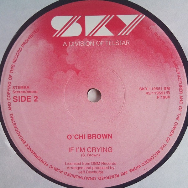 O'Chi Brown : A Whiter Shade Of Pale / If I'm Crying (12", Maxi, Mono)