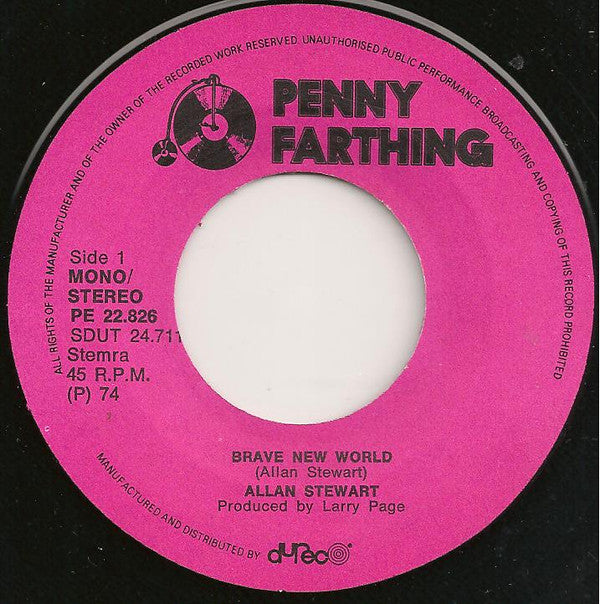 Allan Stewart (2) : Brave New World (7", Single)