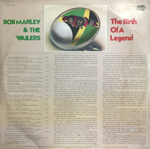 Bob Marley & The Wailers : The Birth Of A Legend (2xLP, Album, Comp, RE, Blu)