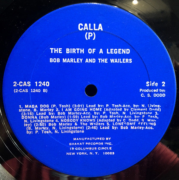 Bob Marley & The Wailers : The Birth Of A Legend (2xLP, Album, Comp, RE, Blu)