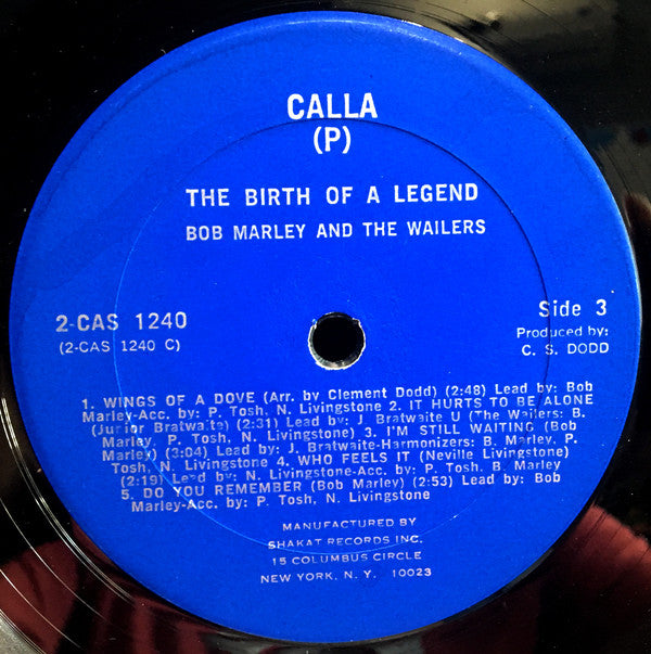 Bob Marley & The Wailers : The Birth Of A Legend (2xLP, Album, Comp, RE, Blu)