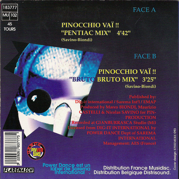 Pin-Occhio : Pinocchio Vai !! (7")