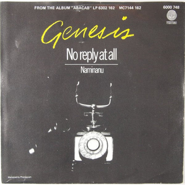 Genesis : No Reply At All (7", Single)