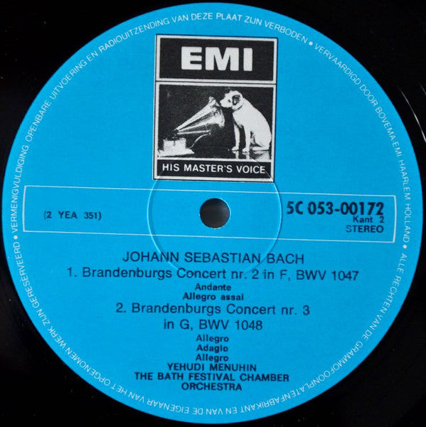 Johann Sebastian Bach, Yehudi Menuhin, Bath Festival Orchestra : Brandenburgse Conserten Nr. 1,2,3 (LP, Album)