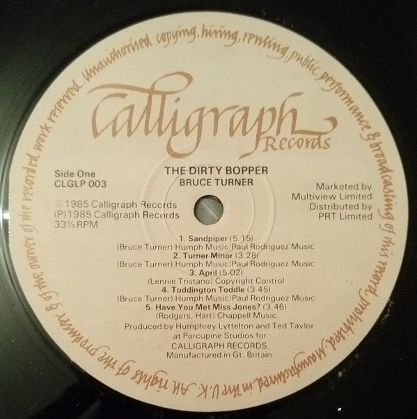 Bruce Turner : The Dirty Bopper (LP, Album)