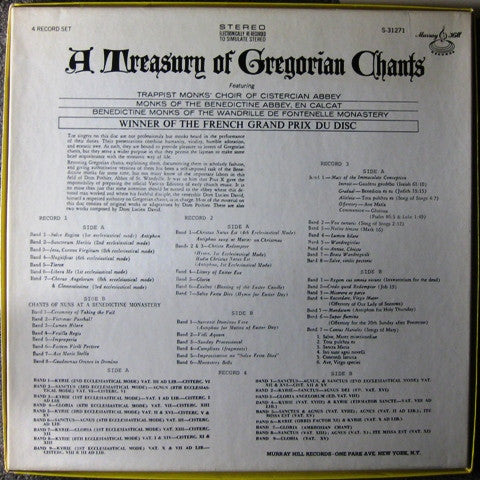 Various : A Treasury Of Gregorian Chants (4xLP, Comp + Box)