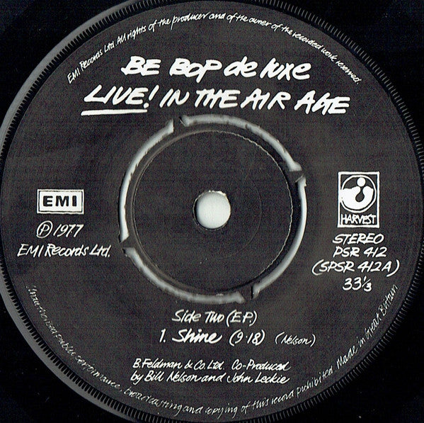 Be Bop Deluxe : Live! In The Air Age (LP, Album + 7", EP)
