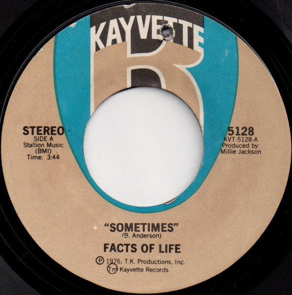 Facts Of Life : Sometimes (7", Single, Styrene, PRC)