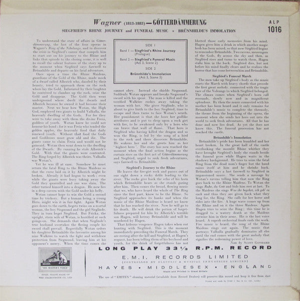 Richard Wagner, Wilhelm Furtwängler, Kirsten Flagstad, Wiener Philharmoniker, Philharmonia Orchestra : Götterdämmerung (LP, Album, Mono)