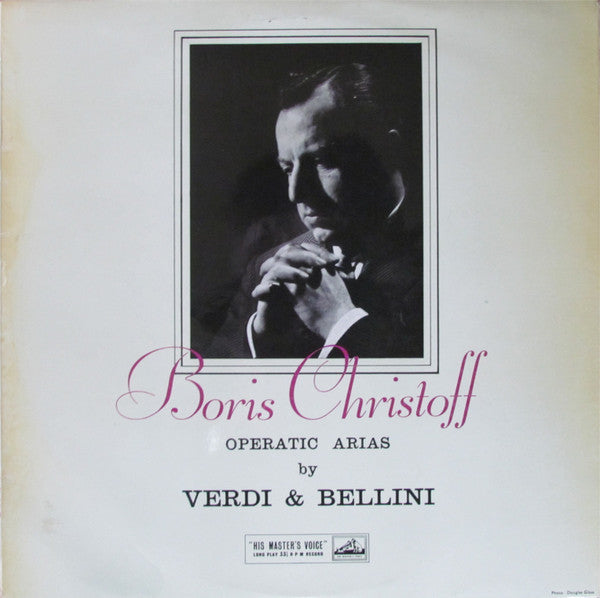 Boris Christoff, Vittorio Gui, Orchestra Del Teatro Dell'Opera Di Roma : Operatic Arias by Verdi and Bellini (LP, Mono)