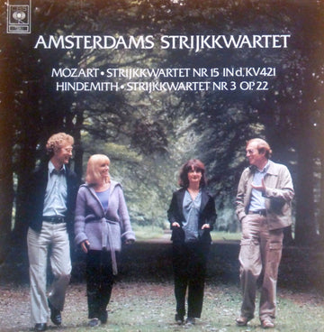 Wolfgang Amadeus Mozart, Paul Hindemith : Amsterdams Strijkkwartet : Strijkkwartet Nr 15 In D KV421/Strijkkwartet Nr 3 Op.22 (LP)