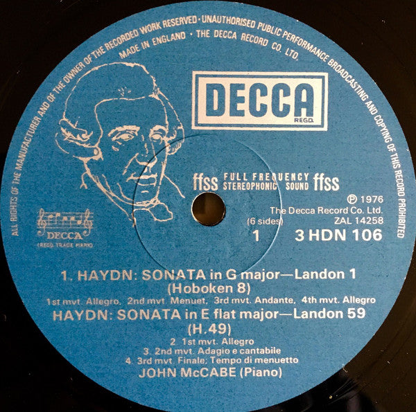 Joseph Haydn, John McCabe (2) : The Haydn Piano Sonatas Volume 3 (3xLP + Box)
