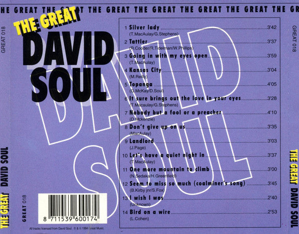 David Soul : The Great David Soul (CD, Comp)