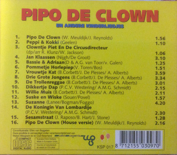 Various : Pipo De Clown En Andere Kinderliedjes (CD, Album)