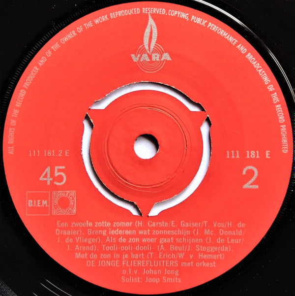 De Jonge Flierefluiters Solisten: Greetje Voorn, Joop Smits (2) : De Jonge Flierefluiters (7", EP)
