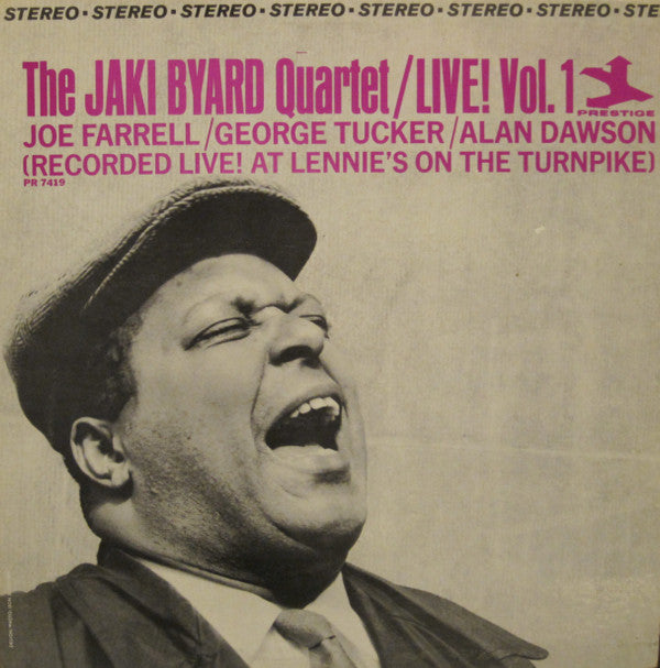 The Jaki Byard Quartet : Live! Vol. 1 (LP, Album, RE)