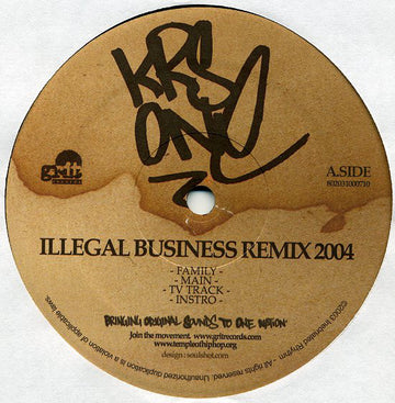 KRS-One : Illegal Business (Remix 2004) (12")