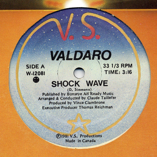 Valdaro : Shock Wave / You're The One (12")