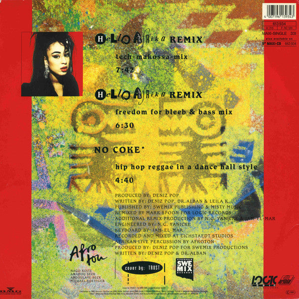 Dr. Alban Featuring Leila K.* : Hello Afrika (Remix) (12", Maxi)