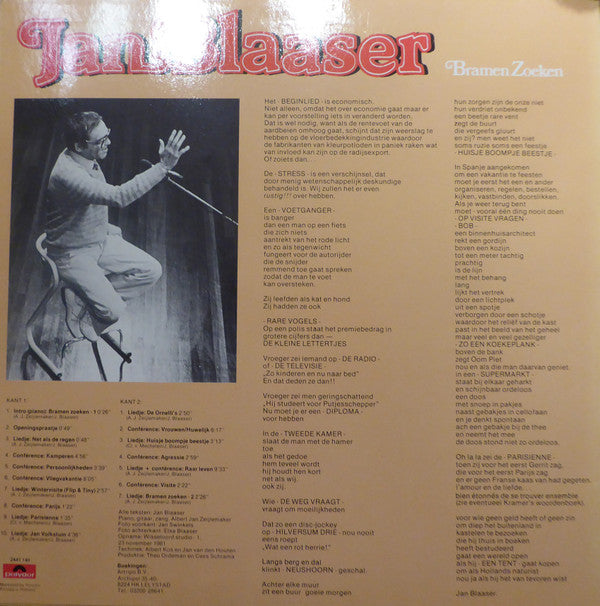 Jan Blaaser : Bramen Zoeken (LP, Album)