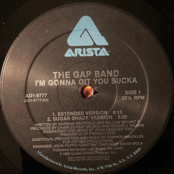 The Gap Band : I'm Gonna Git You Sucka (12")