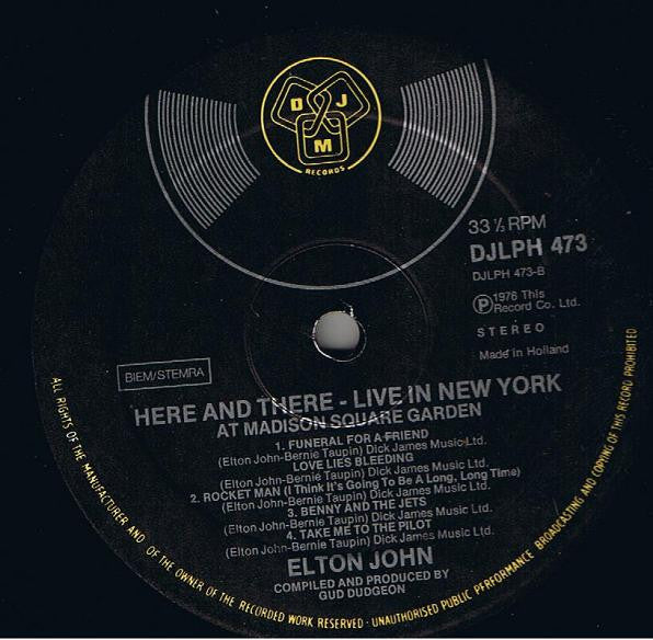 Elton John : Here And There (LP, Album)