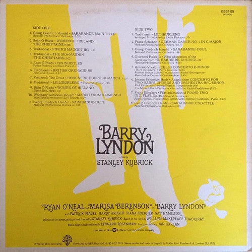 Various : Barry Lyndon (Music From The Academy Award Winning Soundtrack) (LP, Album)